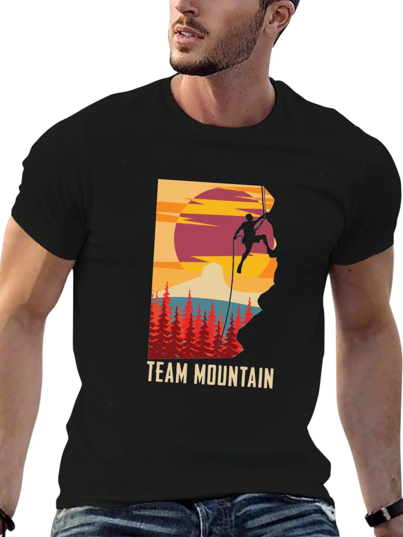 Team Mountain Climbing Graphic Tee