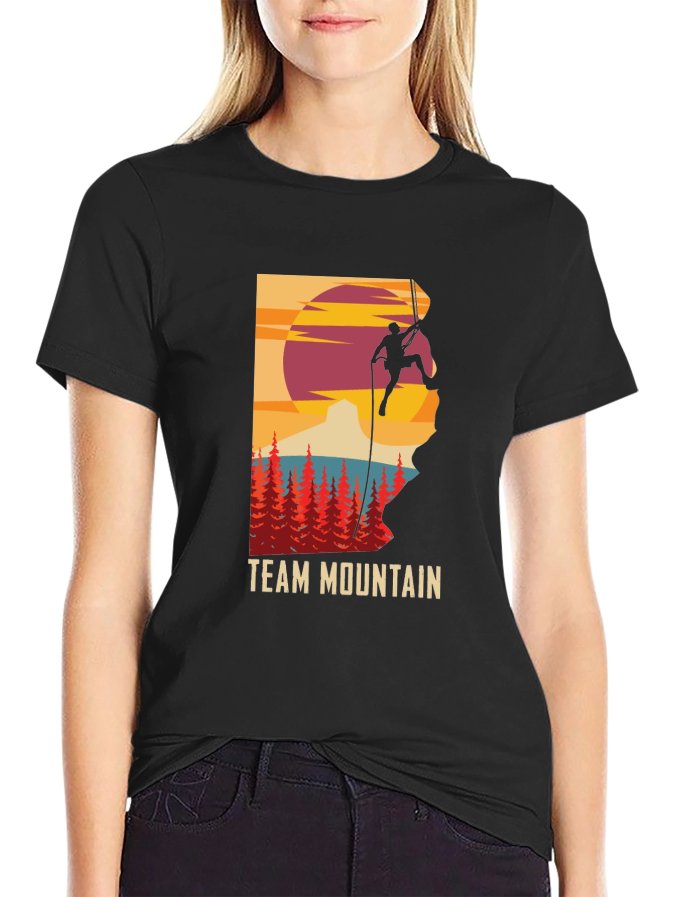 Team Mountain Climbing Graphic Tee