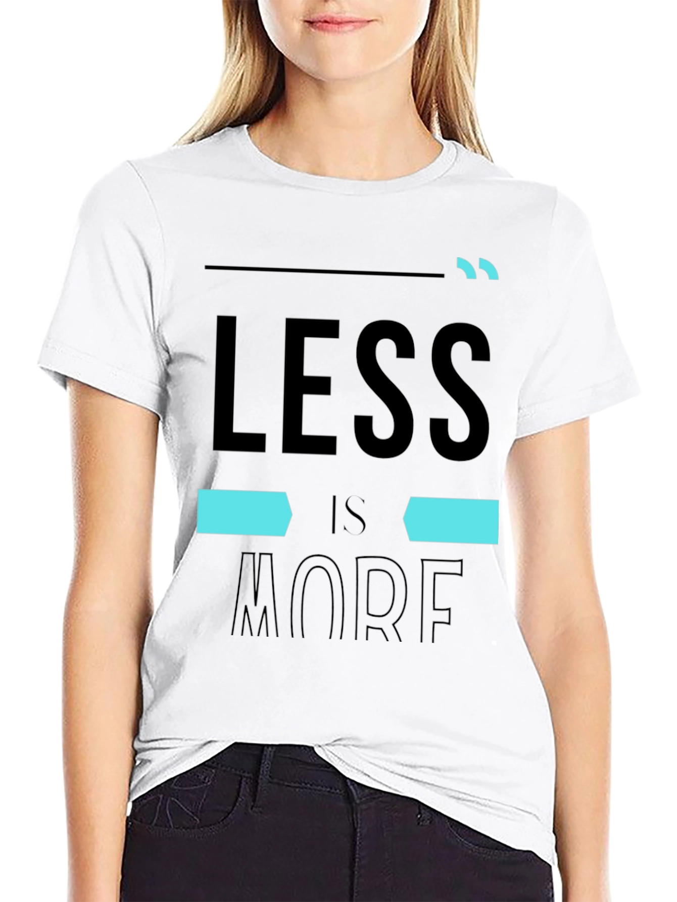 Minimalist Less is More Graphic T-Shirt