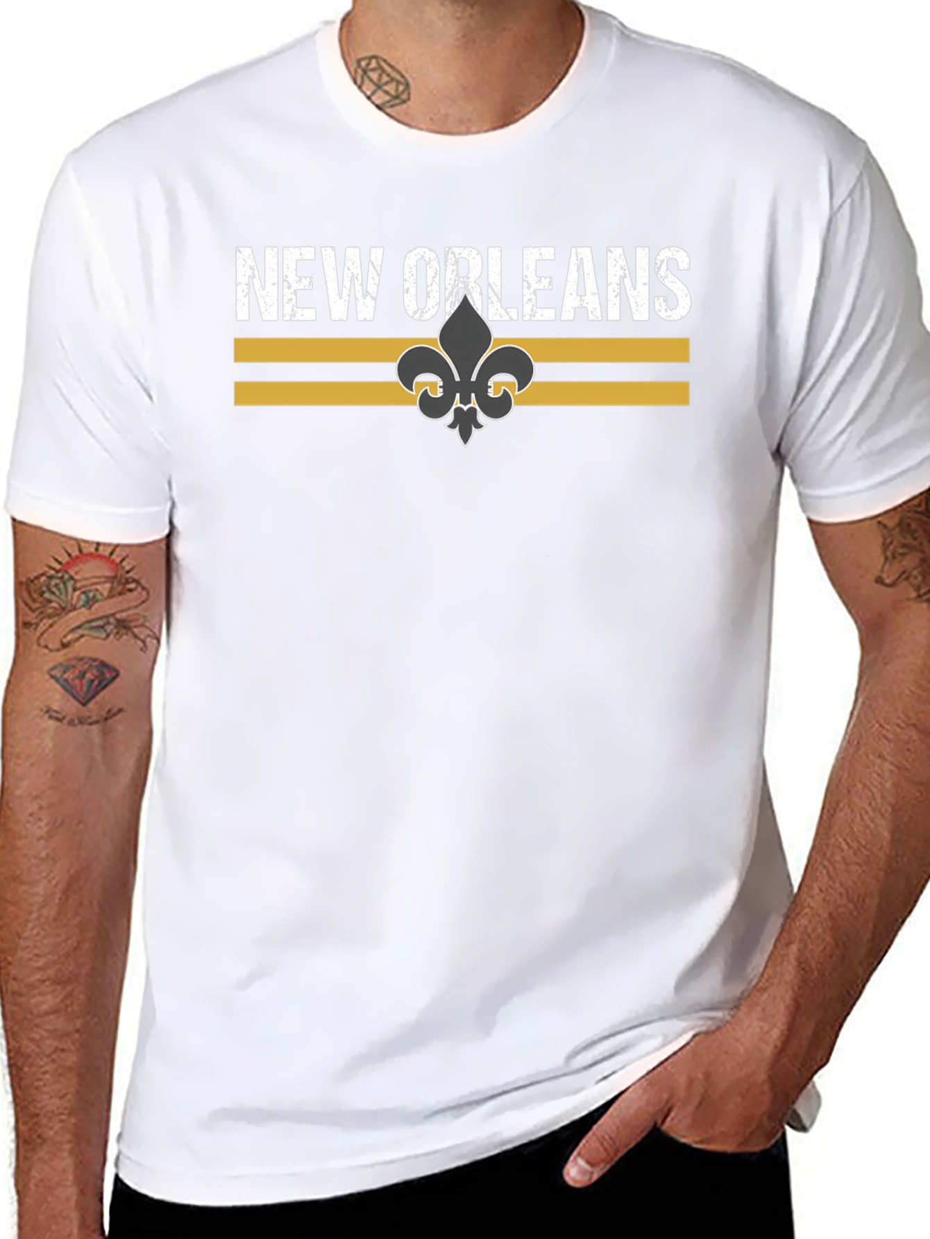 New Orleans Fleur-de-Lis Graphic Tee - Black