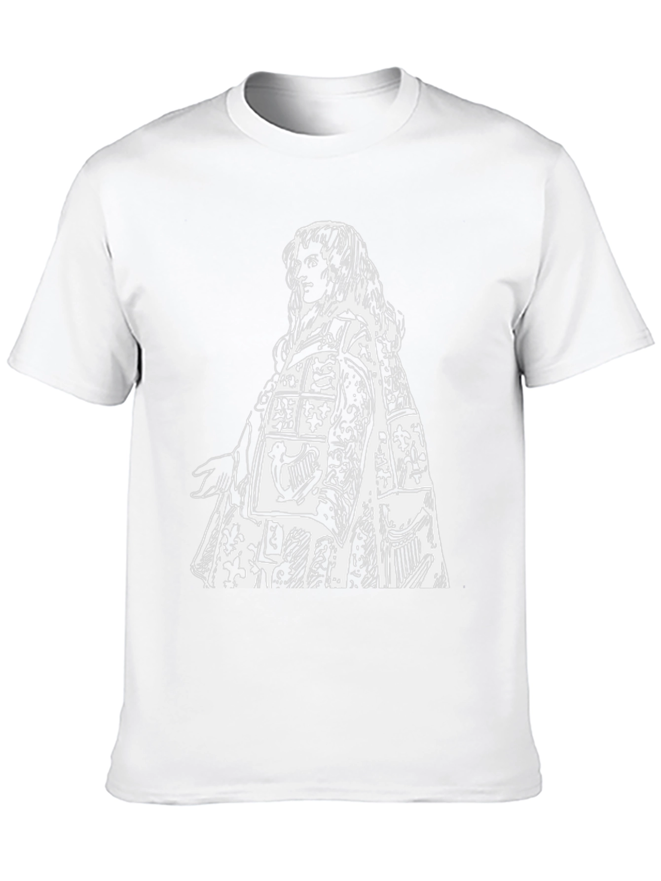 Artistic Figure Print Black Tee