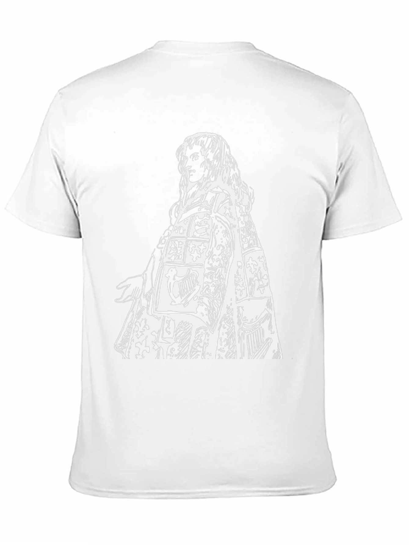 Artistic Figure Print Black Tee