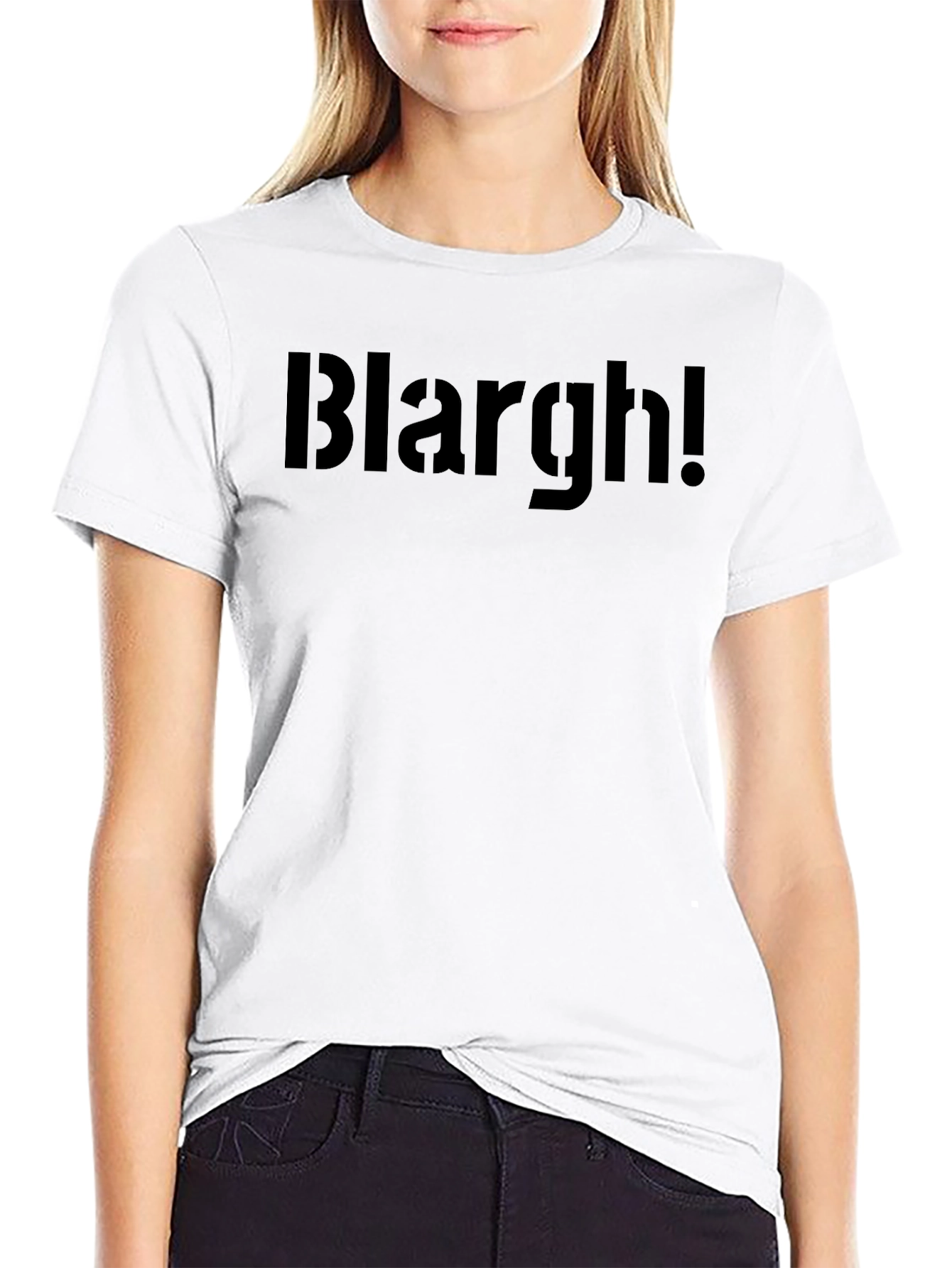 Blarght! Graphic Tee - Black Crew Neck T-Shirt