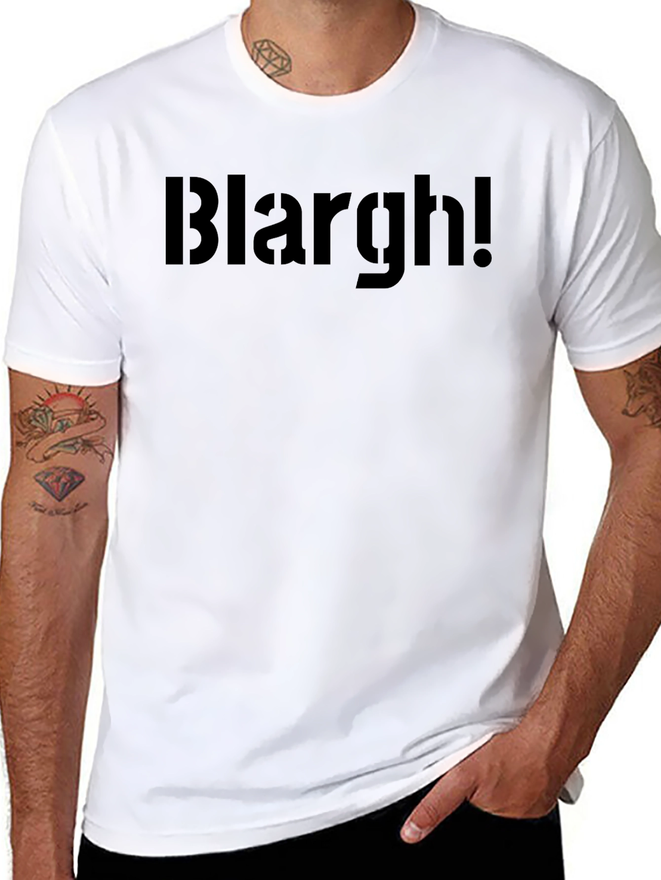 Blarght! Graphic Tee - Black Crew Neck T-Shirt