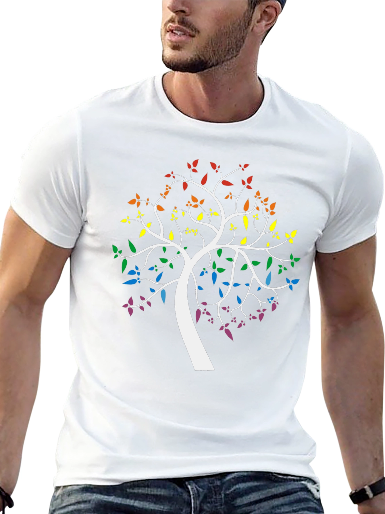 Rainbow Tree of Life Black T-Shirt