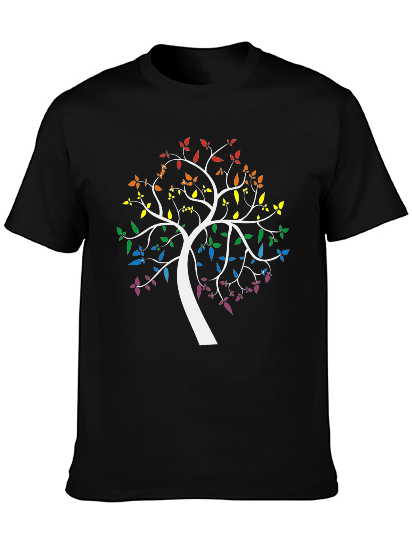 Rainbow Tree of Life Black T-Shirt