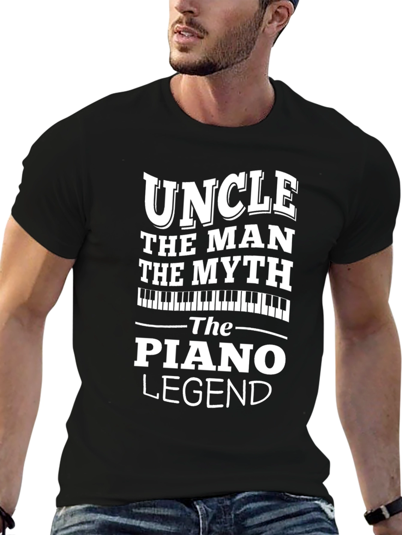 Uncle Piano Legend T-Shirt - The Man The Myth!