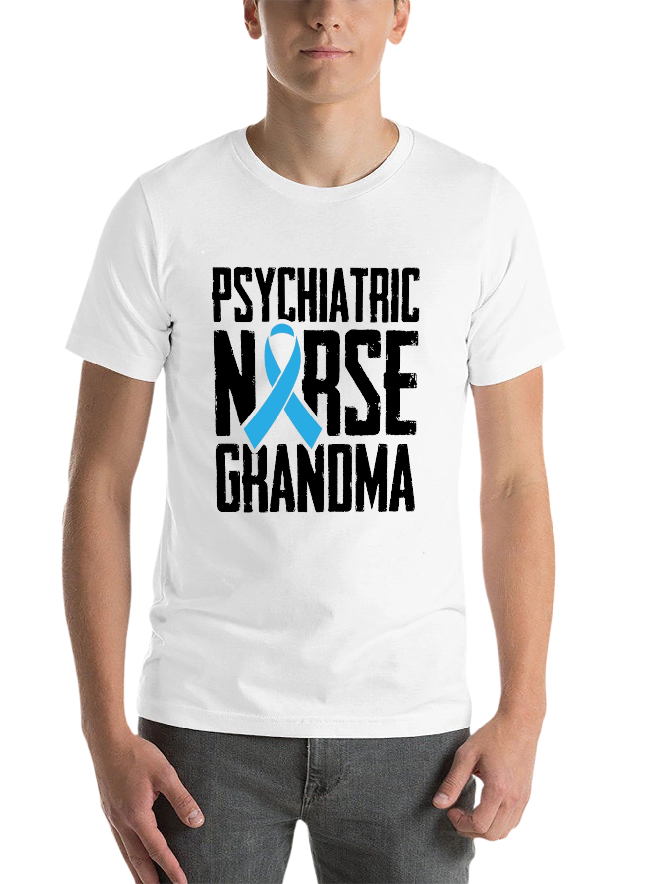 Psychiatric Nurse Grandma T-Shirt - Awareness Ribbon Tee