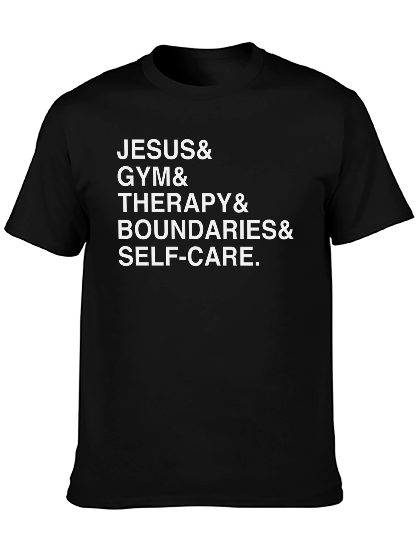 Jesus Gym Therapy Boundaries Self-Care T-Shirt