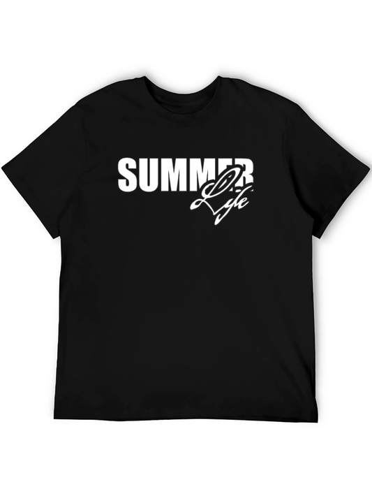 Summer Life Black T-Shirt - Stylish Graphic Tee