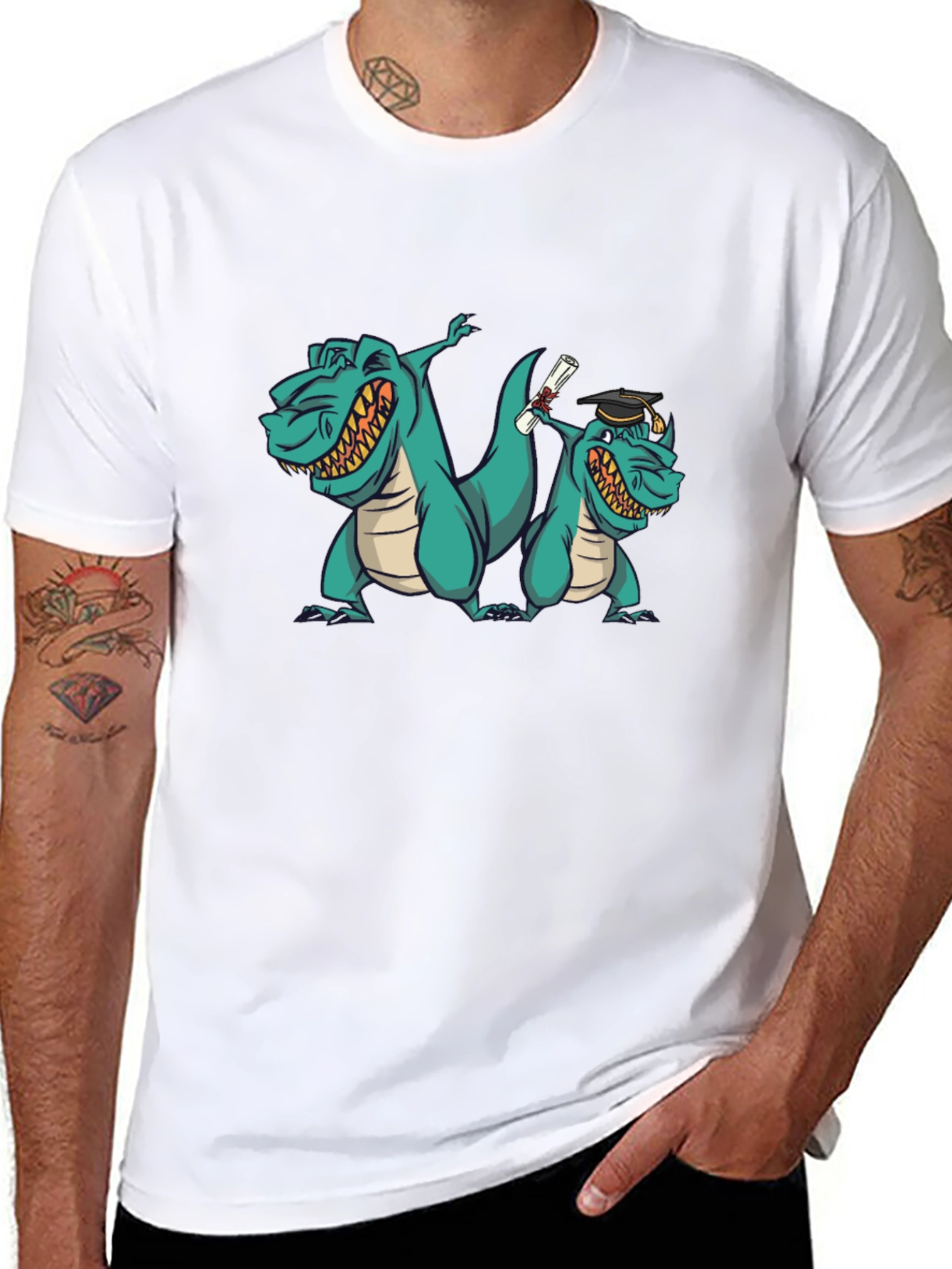 Dino Graduation T-Shirt Funny Grad Gift