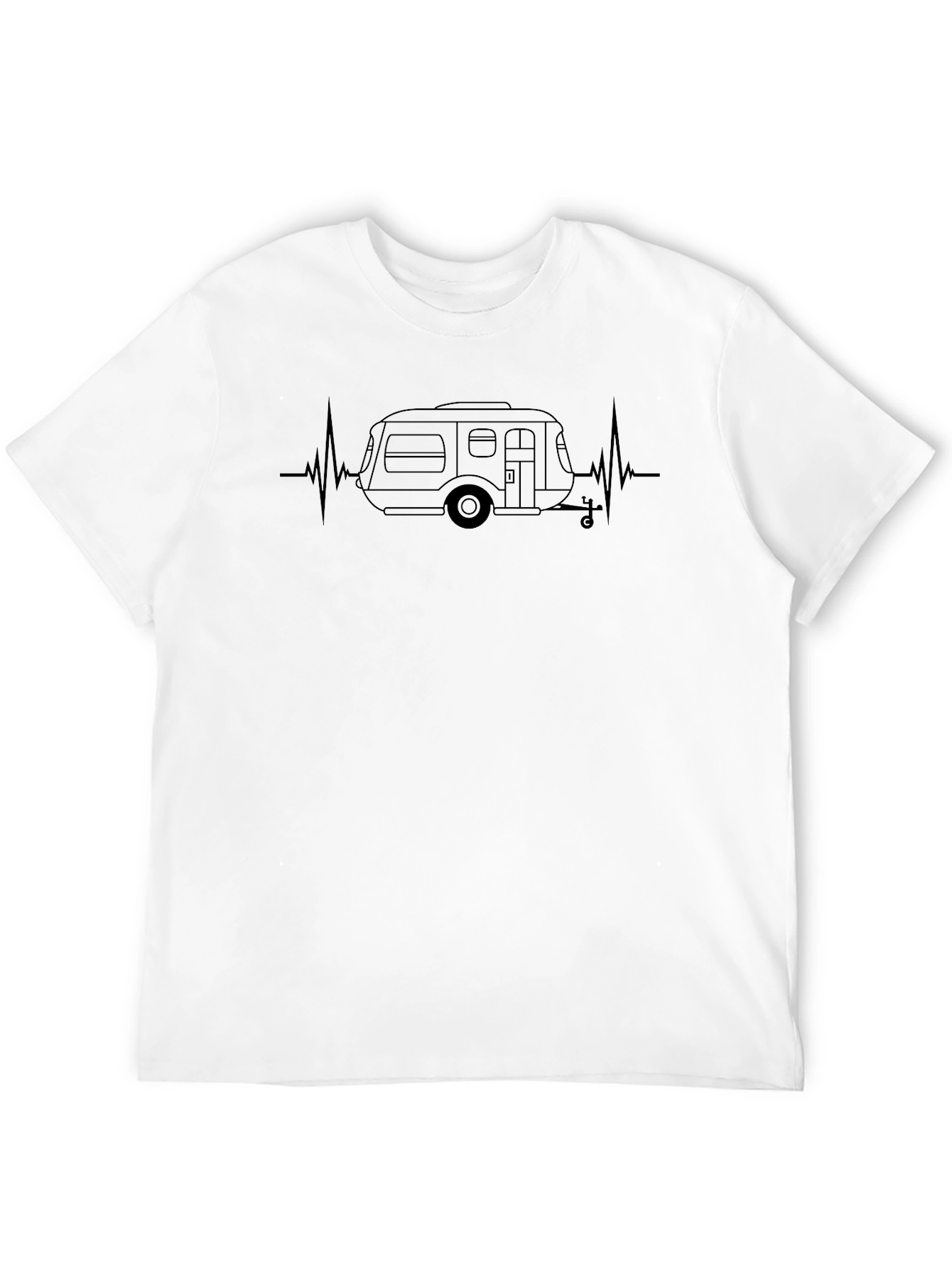 RV Camper Heartbeat Graphic Tee