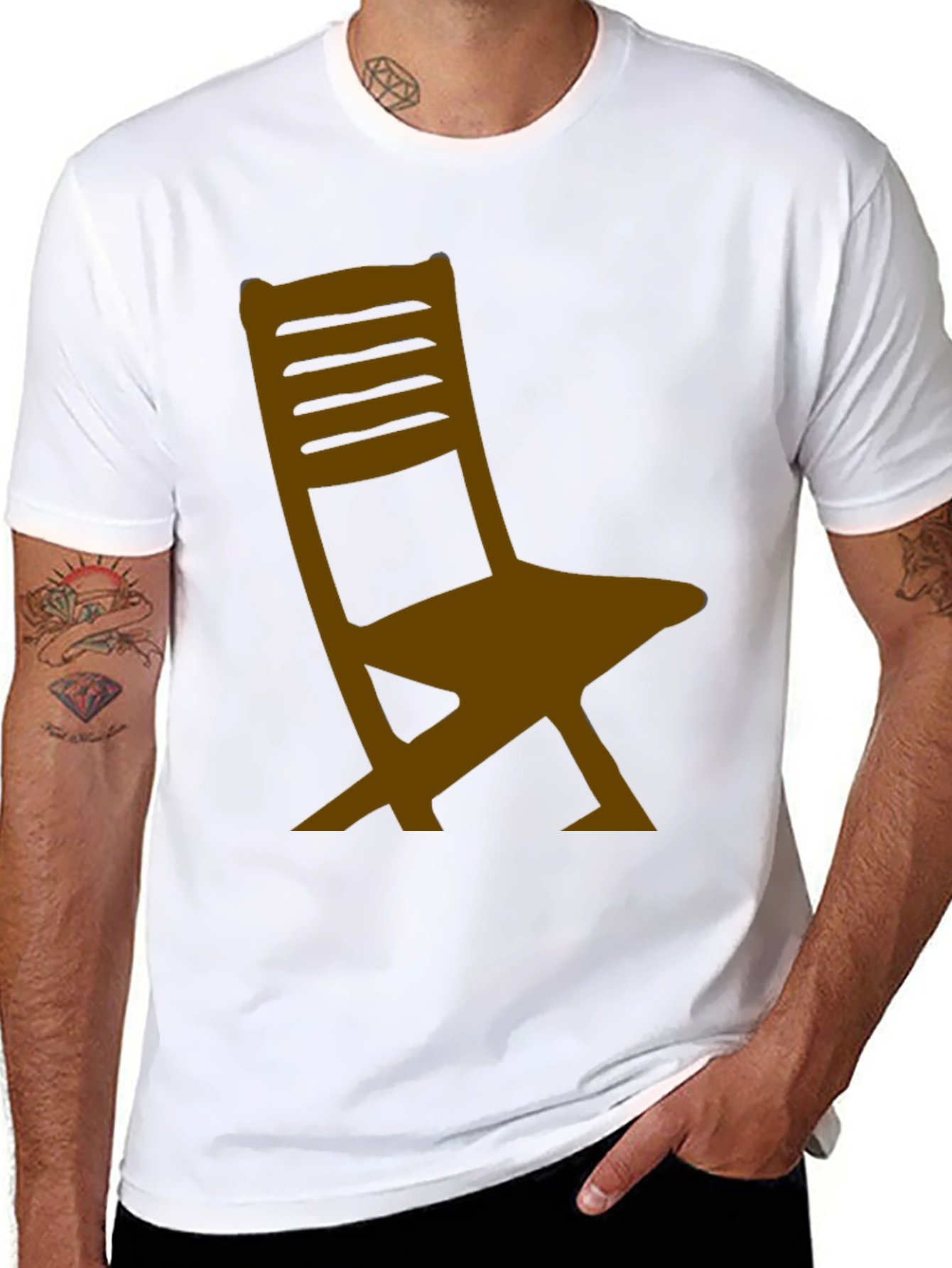 Chair Graphic Black T-Shirt - Relaxed Fit
