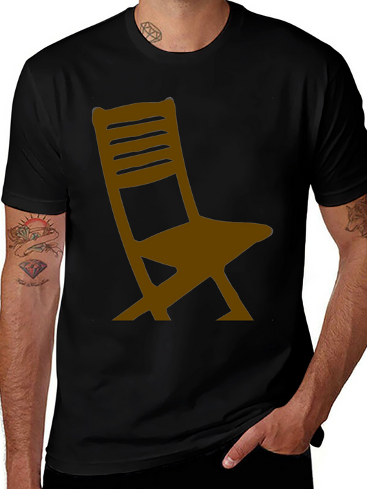 Chair Graphic Black T-Shirt - Relaxed Fit
