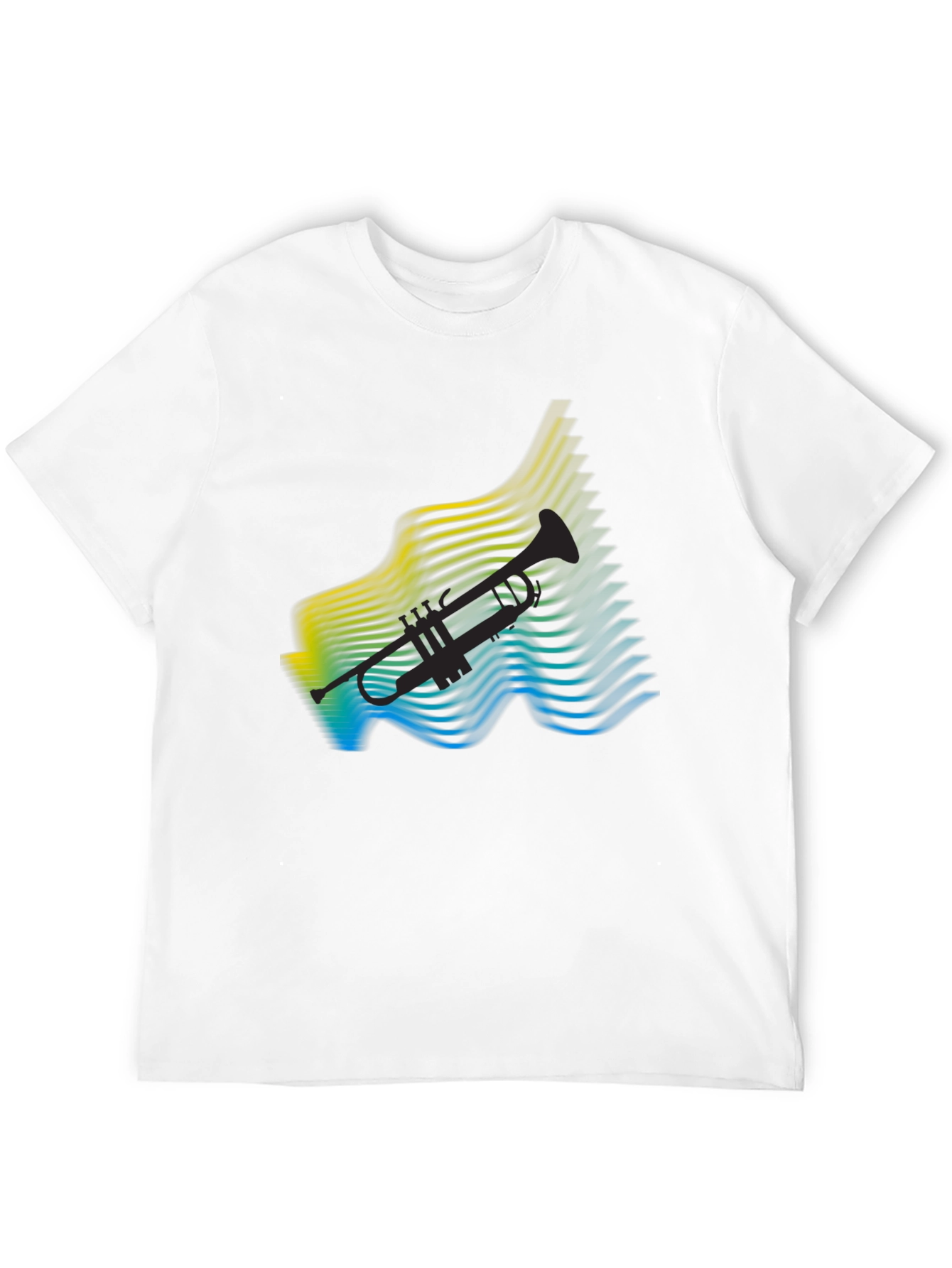 Abstract Trumpet Graphic Tee - Cool Music Lover Shirt
