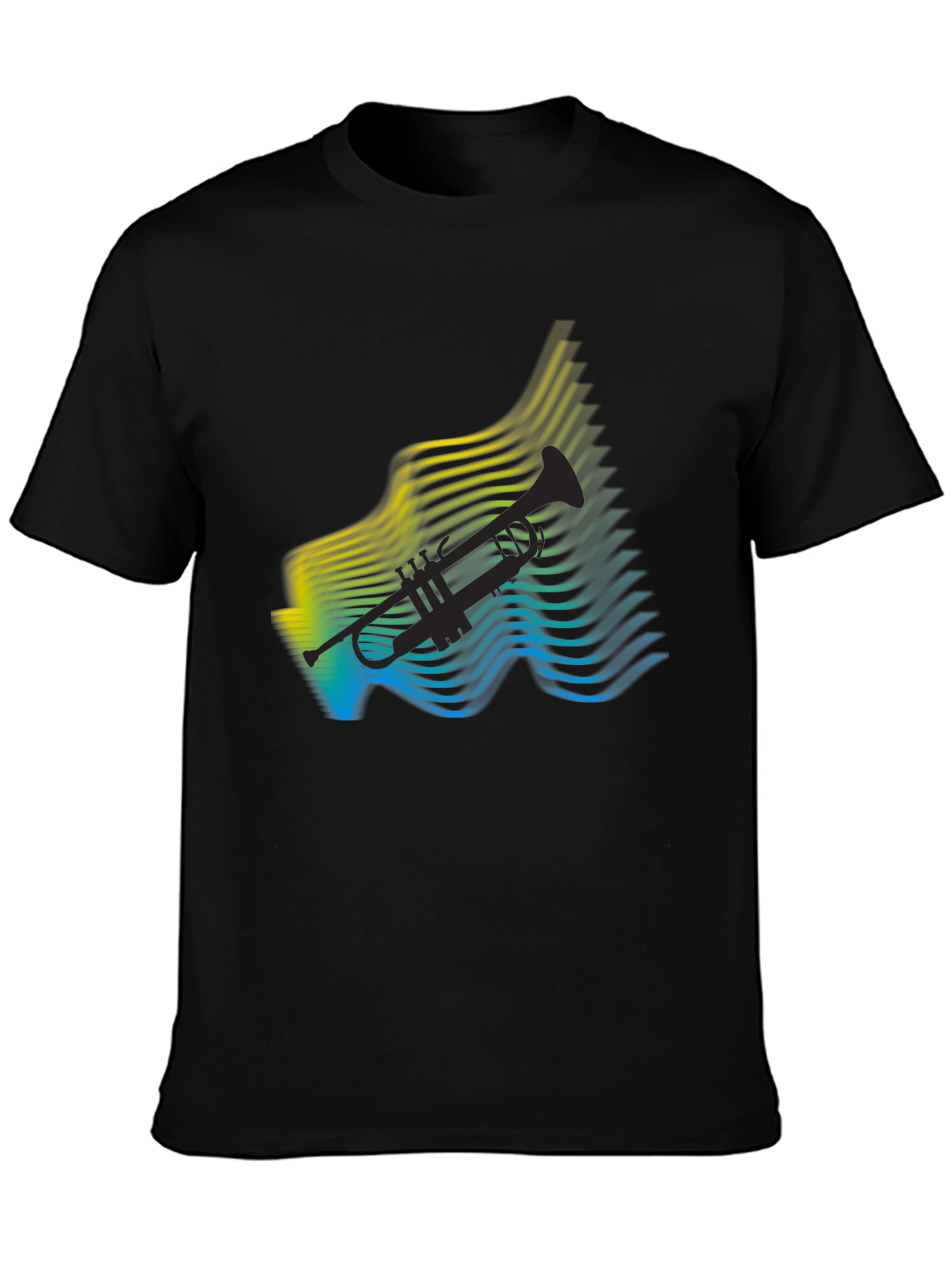 Abstract Trumpet Graphic Tee - Cool Music Lover Shirt