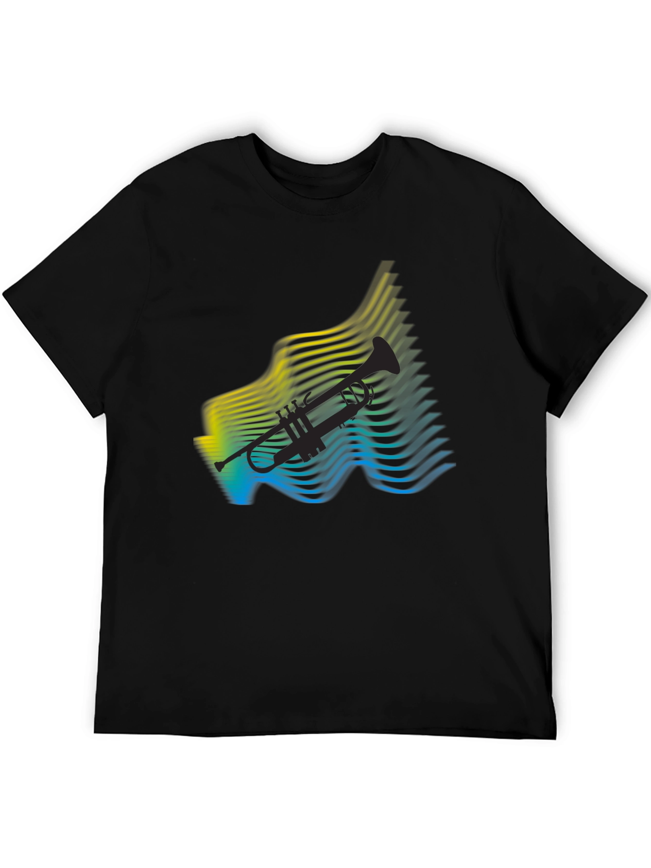 Abstract Trumpet Graphic Tee - Cool Music Lover Shirt