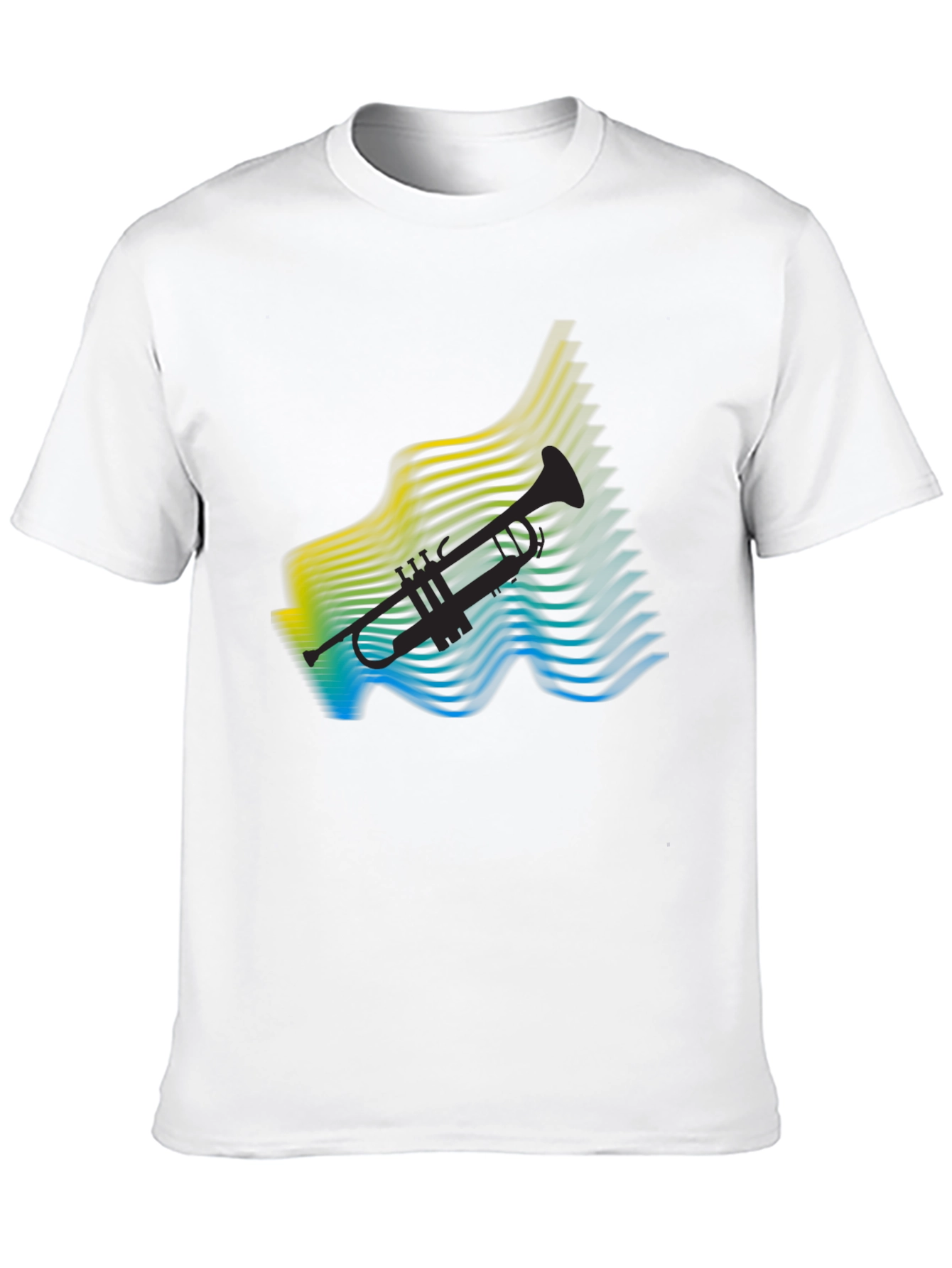 Abstract Trumpet Graphic Tee - Cool Music Lover Shirt