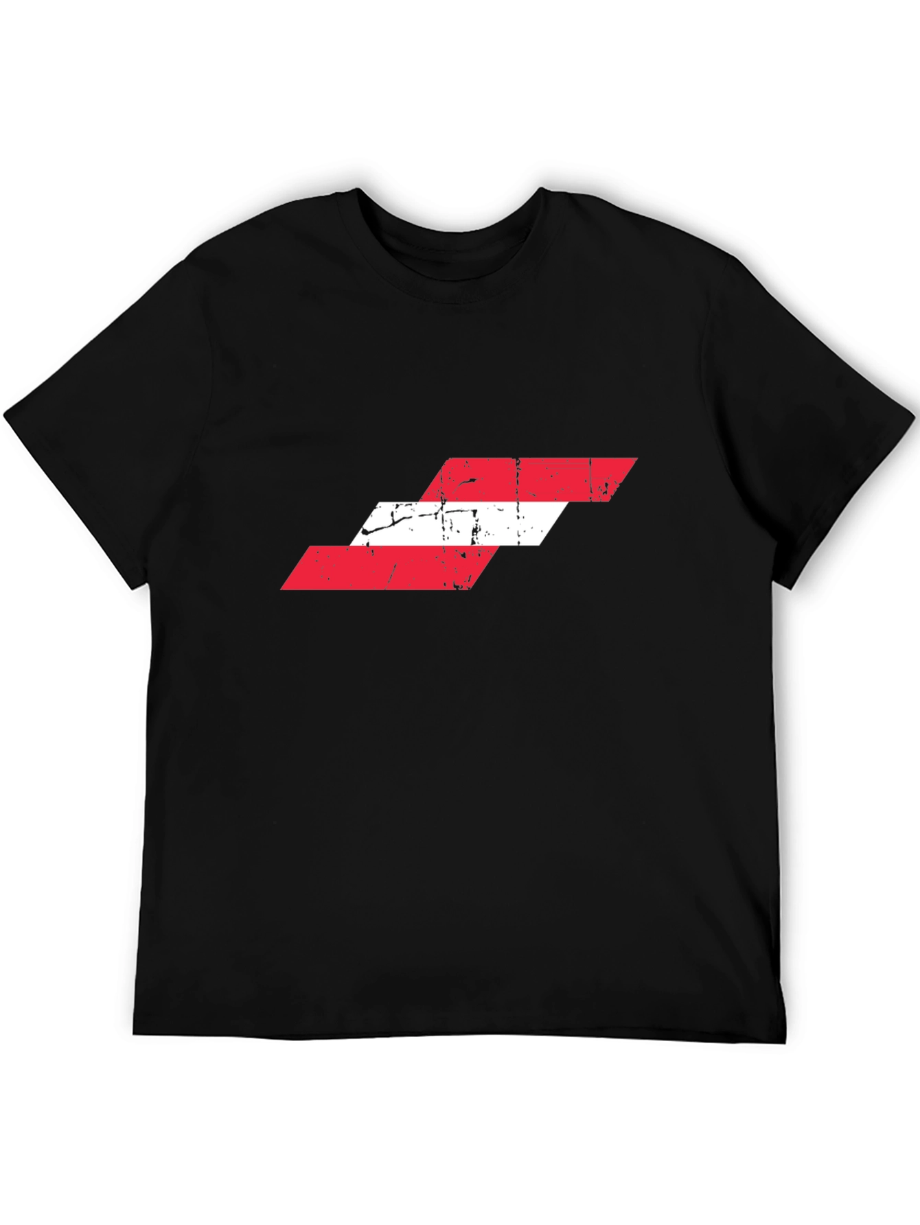 Distressed Austria Flag Graphic T-Shirt