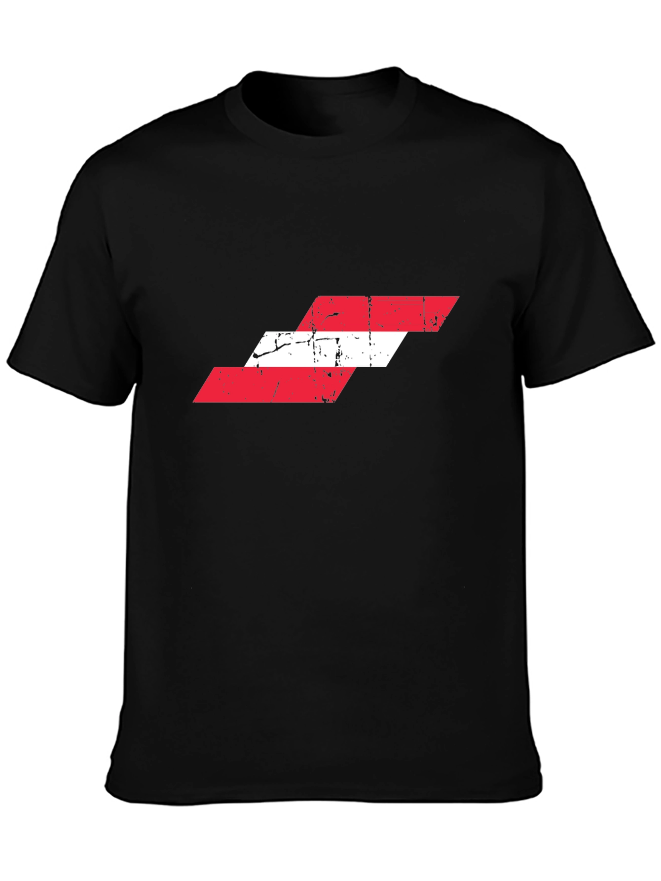 Distressed Austria Flag Graphic T-Shirt