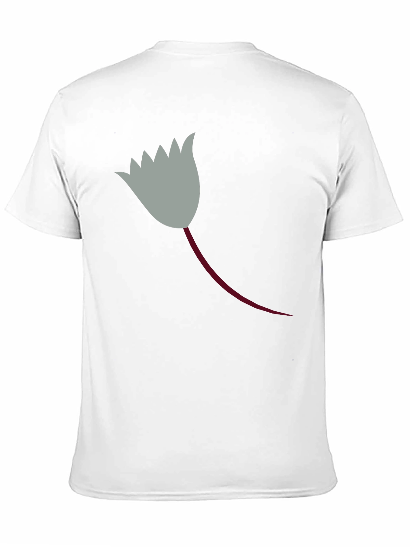 Black T-Shirt with Unique Flower Graphic