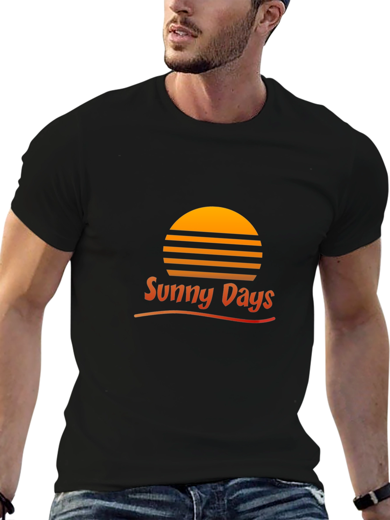 Sunny Days Graphic T-Shirt - Black