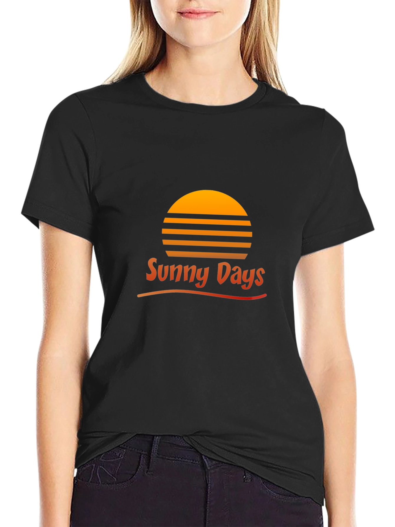 Sunny Days Graphic T-Shirt - Black