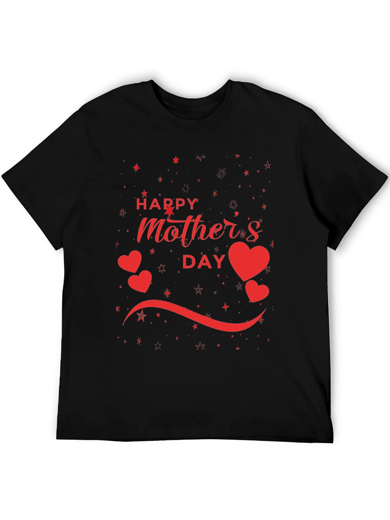 Happy Mothers Day Black T-Shirt