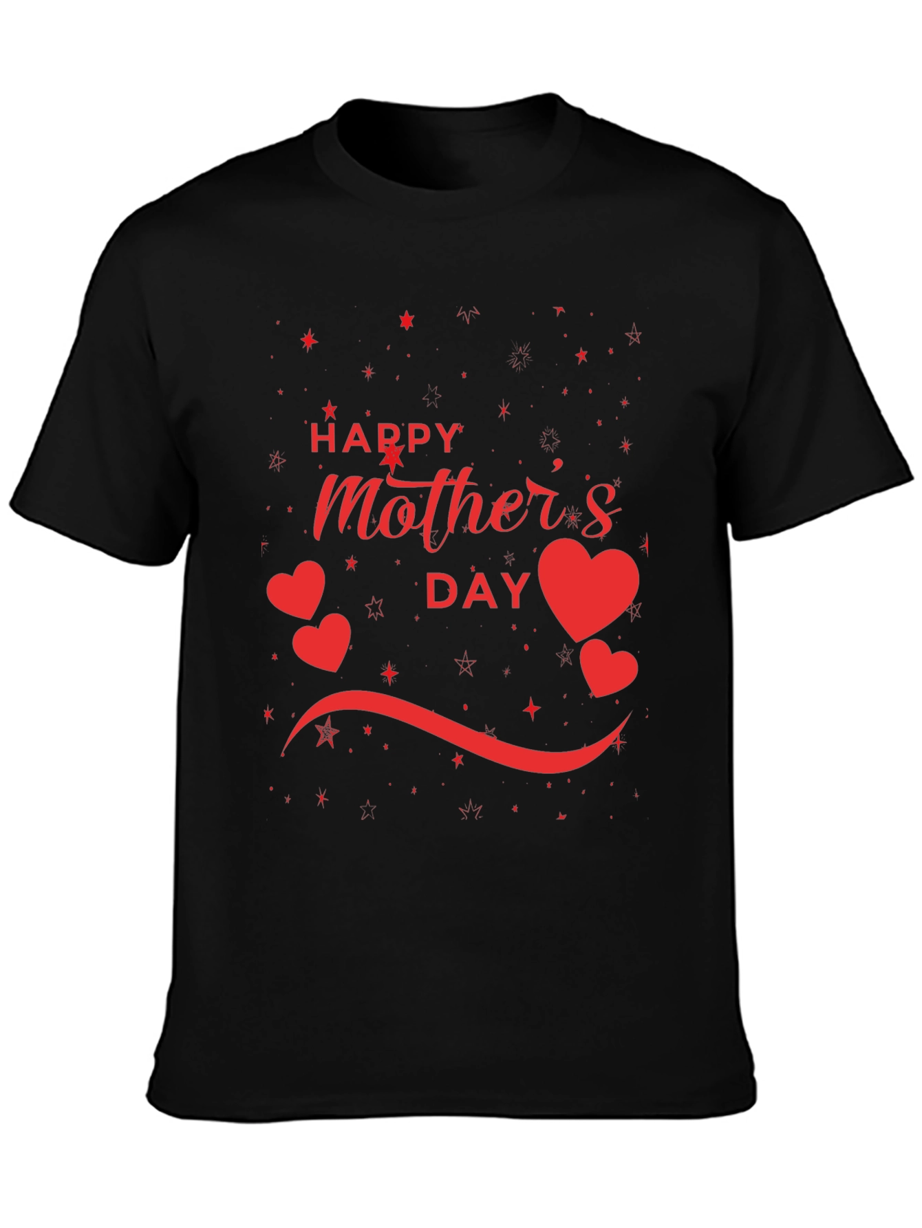 Happy Mothers Day Black T-Shirt