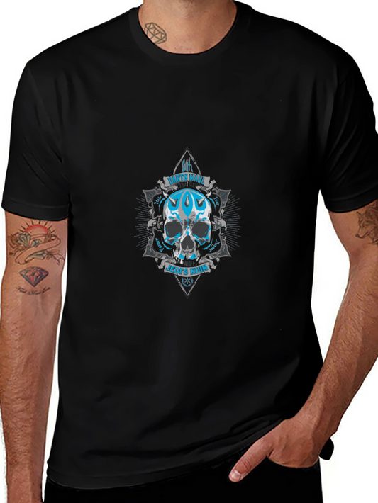 Skull Graphic Print Tee - Dark Wave Jedis Ruin