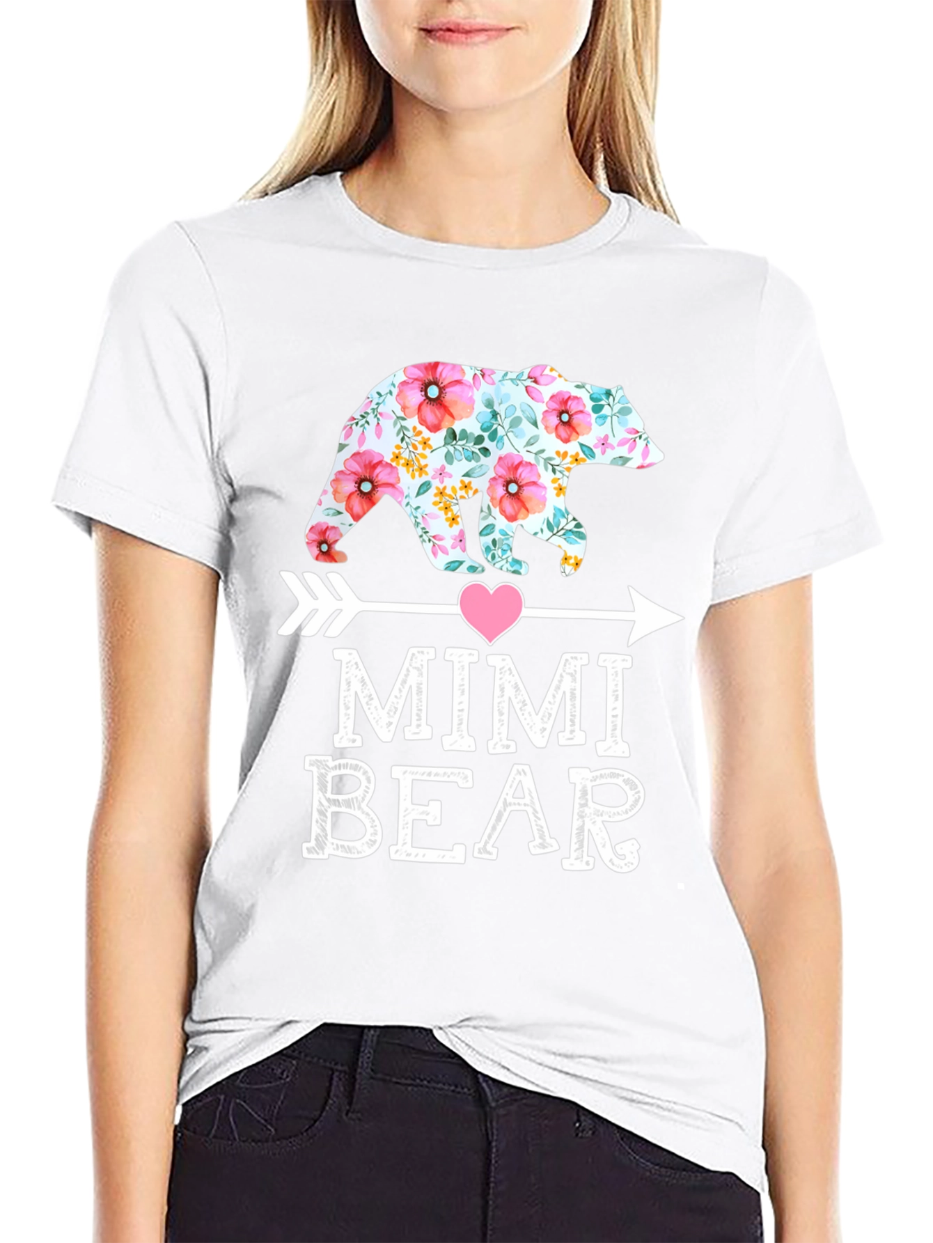 Mimi Bear Floral Design Tee