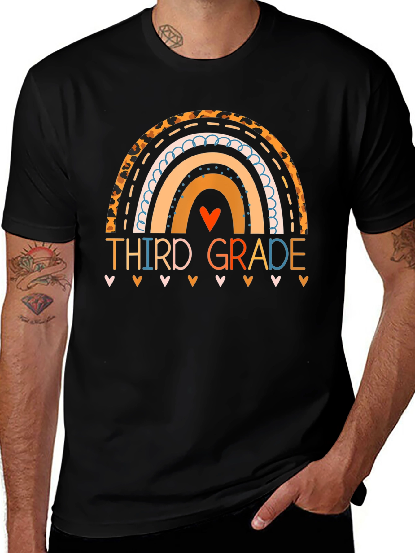 Third Grade Rainbow Teacher T-Shirt