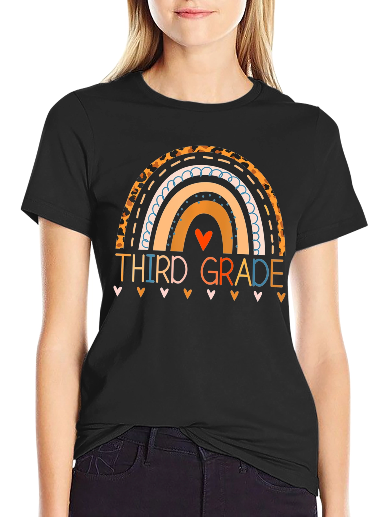 Third Grade Rainbow Teacher T-Shirt