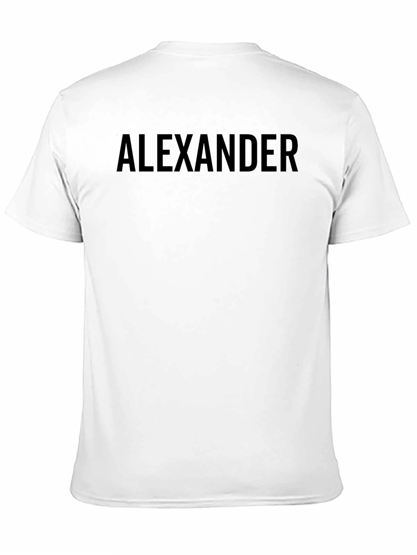 Mens Black T-Shirt with ALEXANDER Print