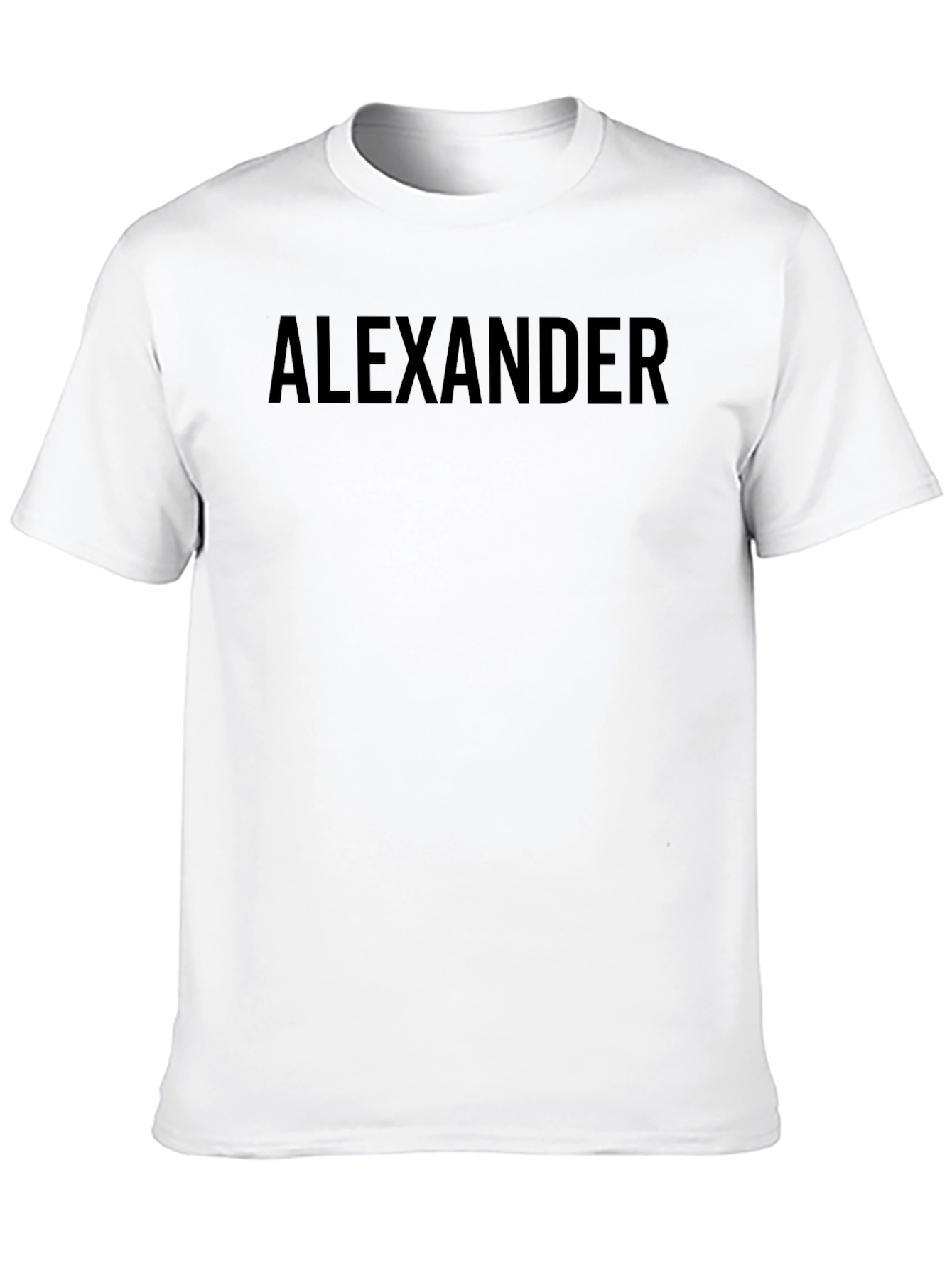Mens Black T-Shirt with ALEXANDER Print