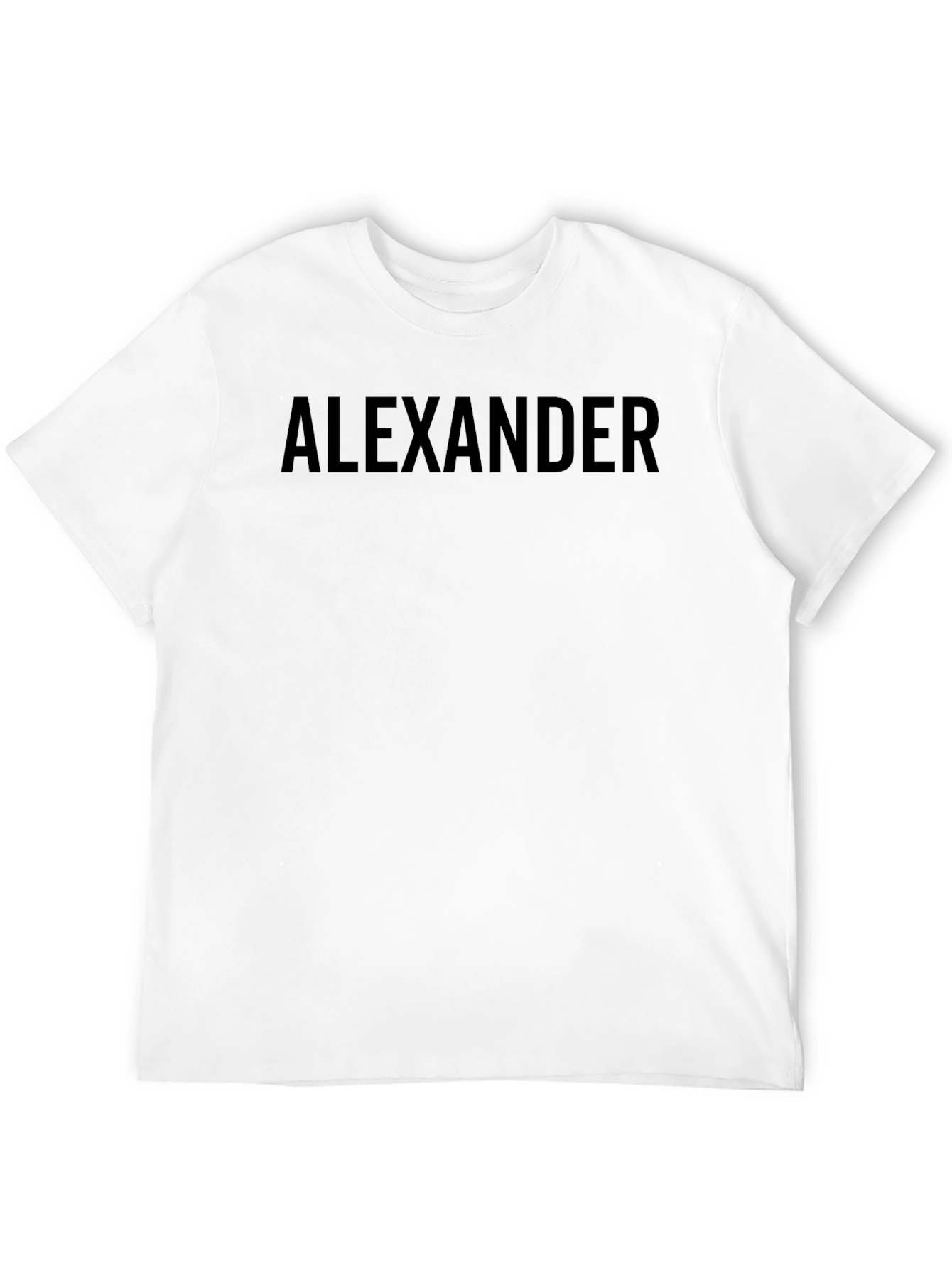 Mens Black T-Shirt with ALEXANDER Print