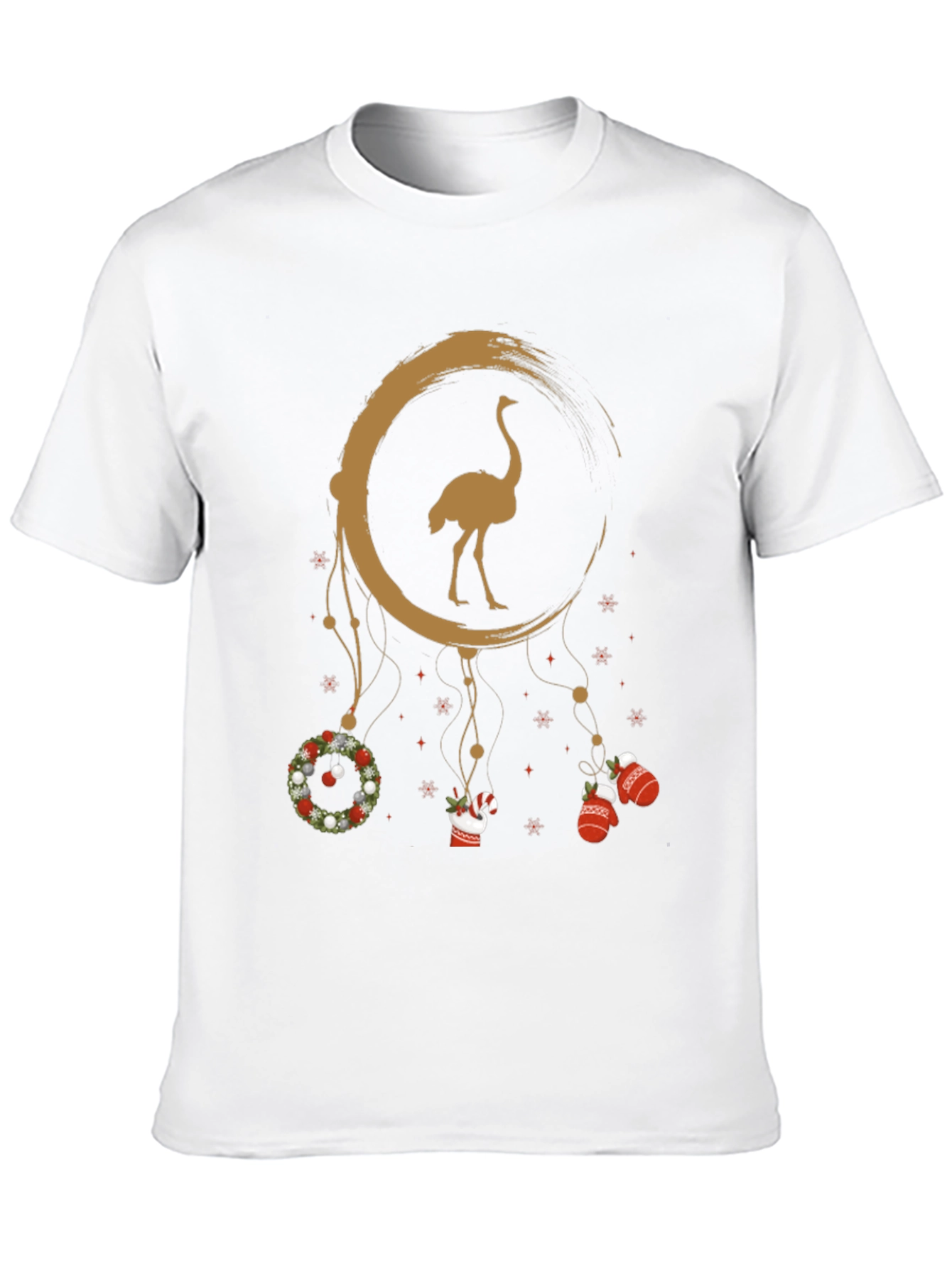 Ostrich Christmas Dreamcatcher Graphic Tee