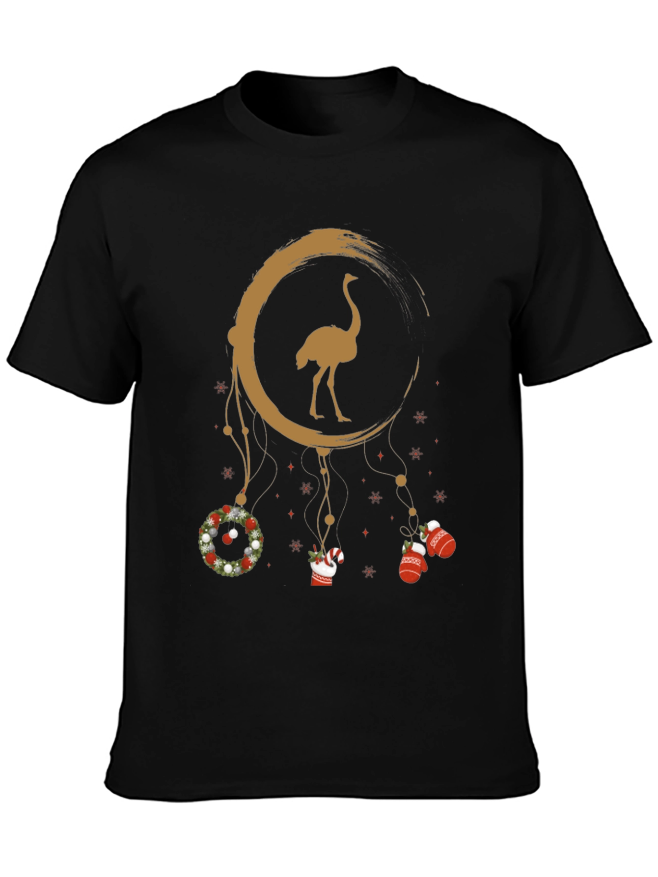 Ostrich Christmas Dreamcatcher Graphic Tee