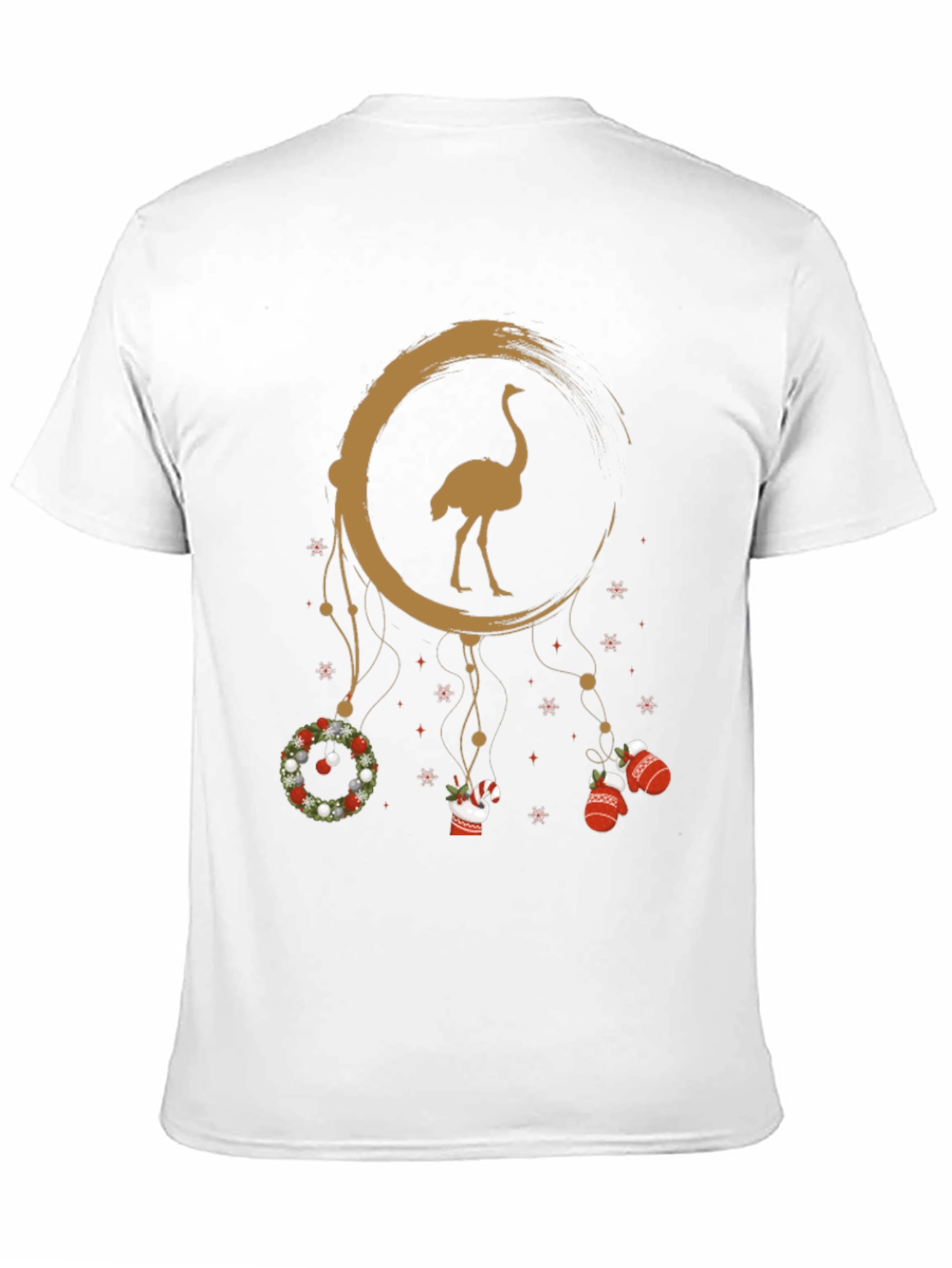 Ostrich Christmas Dreamcatcher Graphic Tee