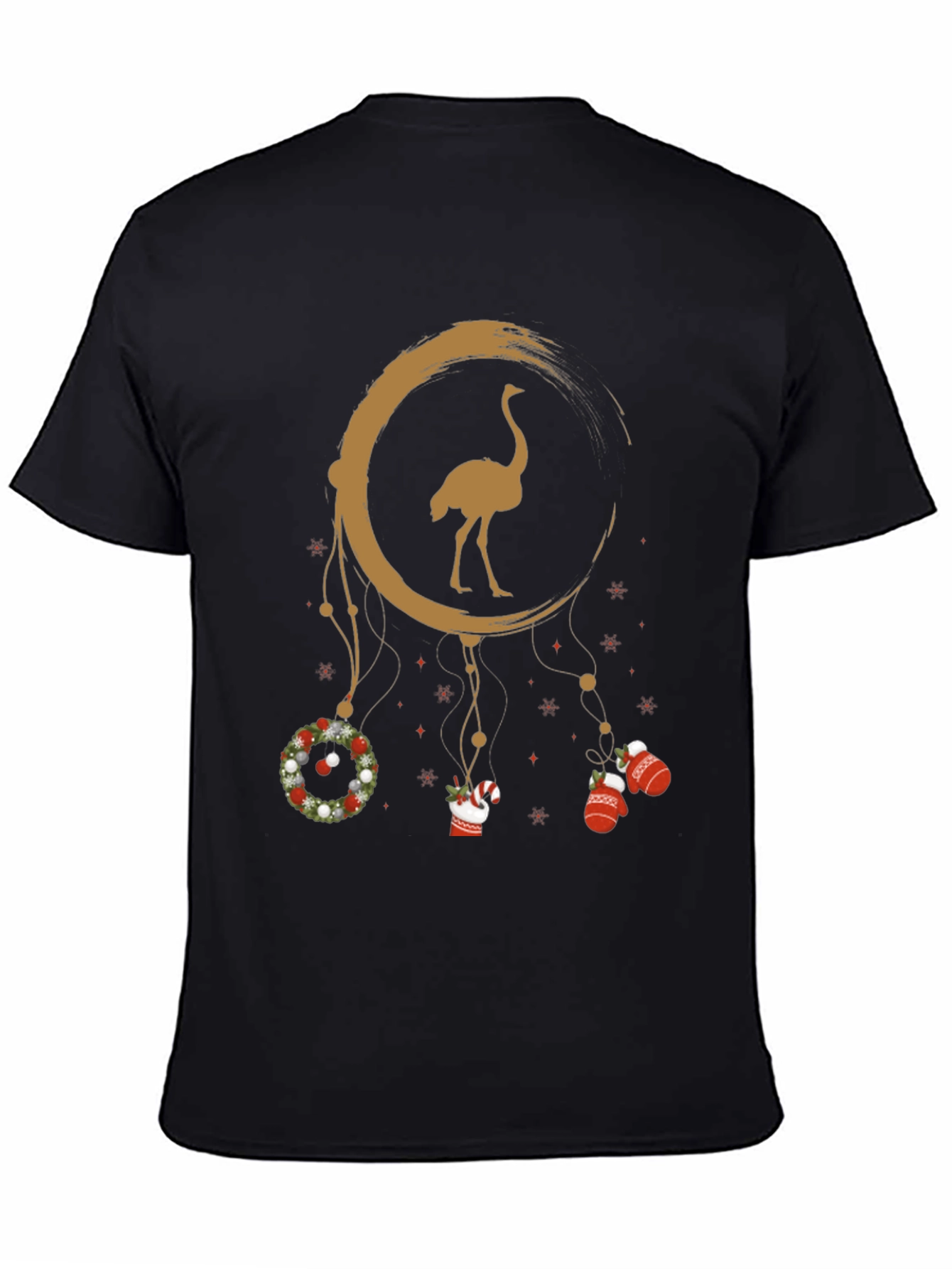 Ostrich Christmas Dreamcatcher Graphic Tee