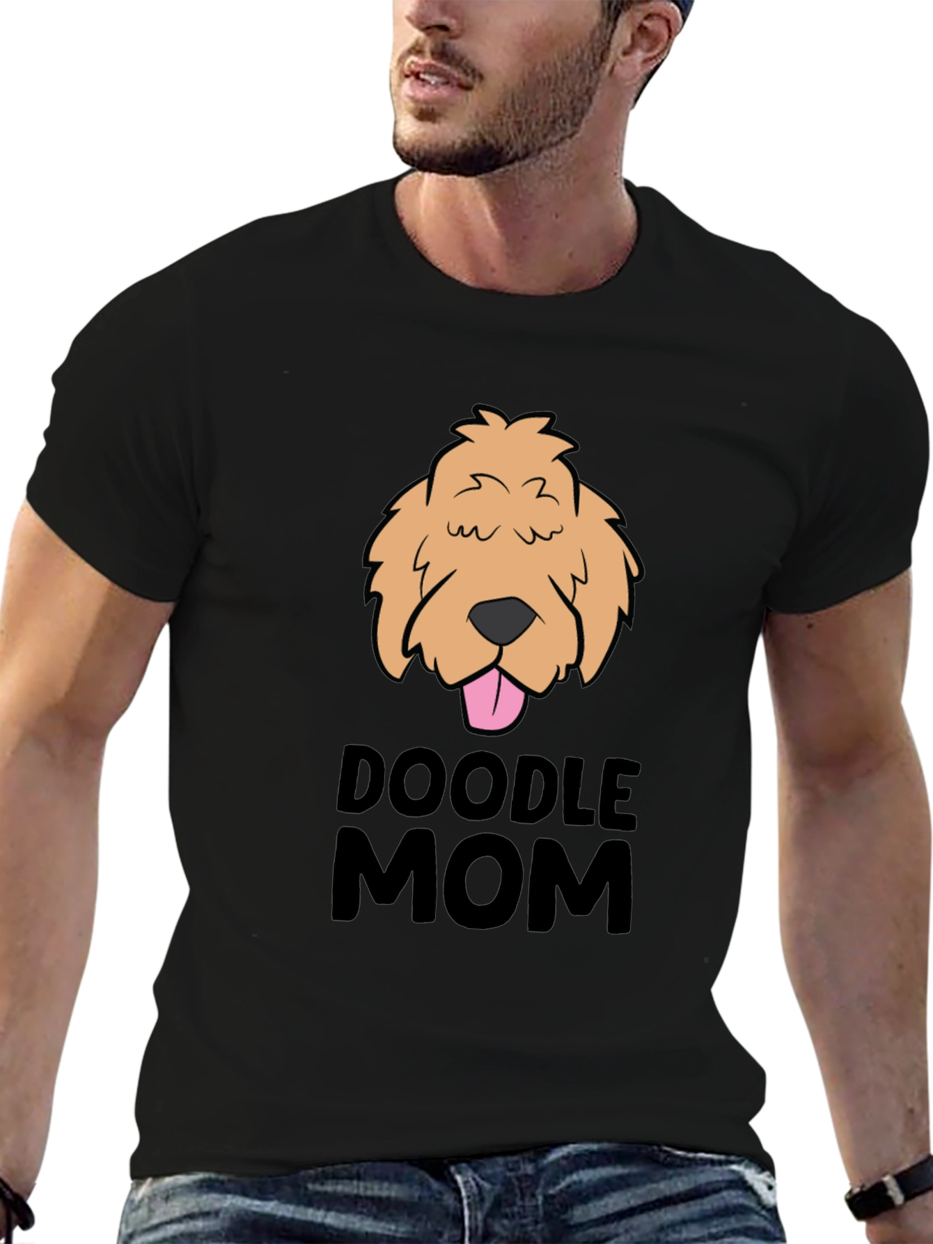 Doodle Mom Graphic Tee - Black
