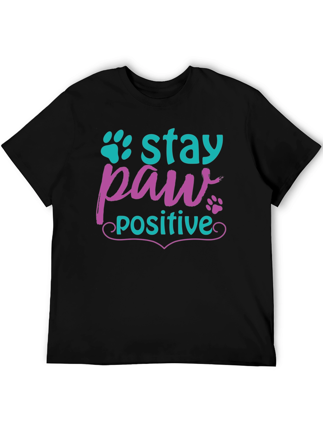 Stay Paw-sitive Graphic T-Shirt