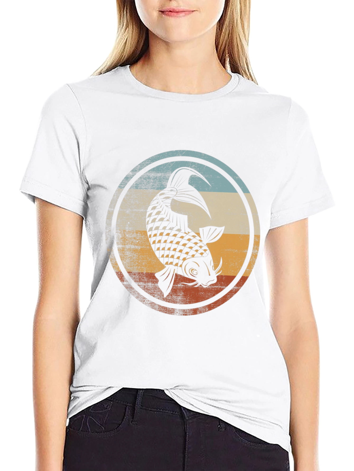 Koi Fish Graphic T-Shirt - Mens Black Tee