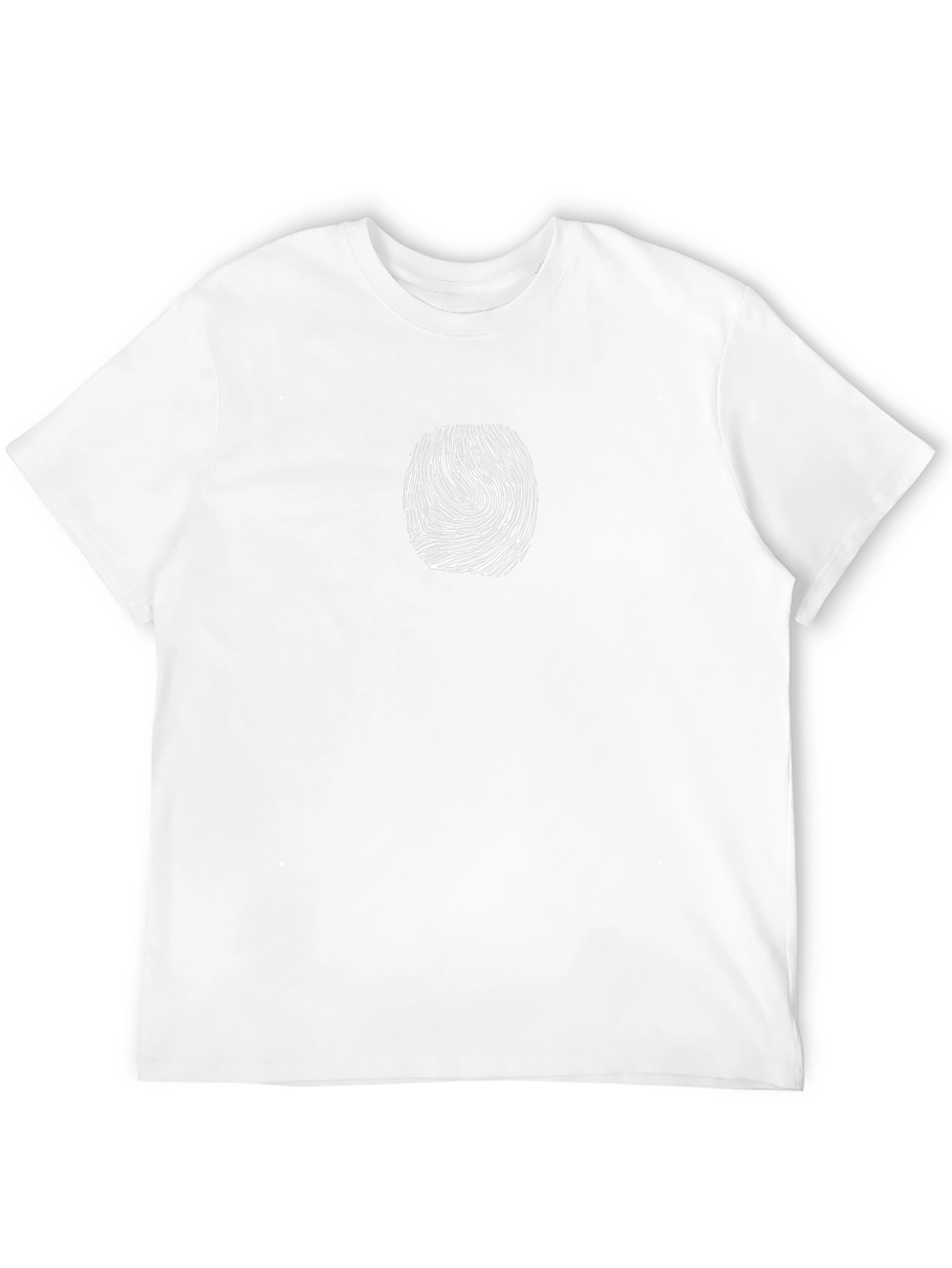 Black T-Shirt with Fingerprint Design