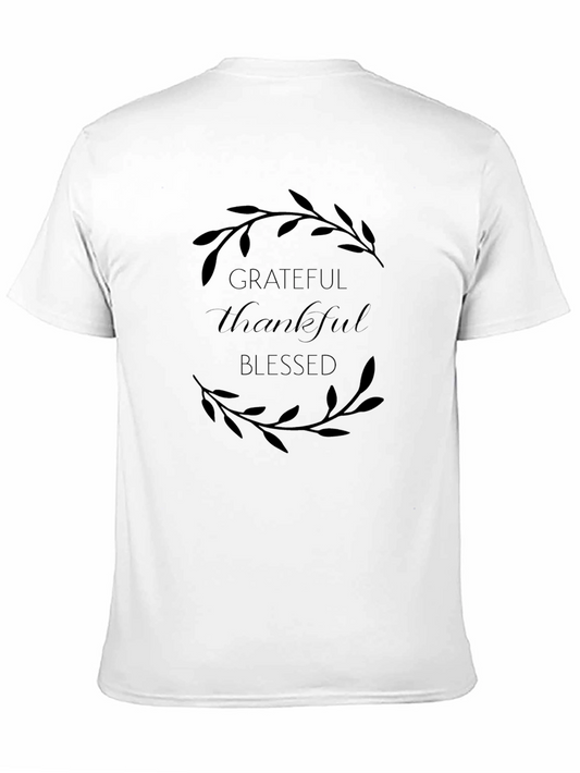 Grateful Thankful Blessed Black T-Shirt