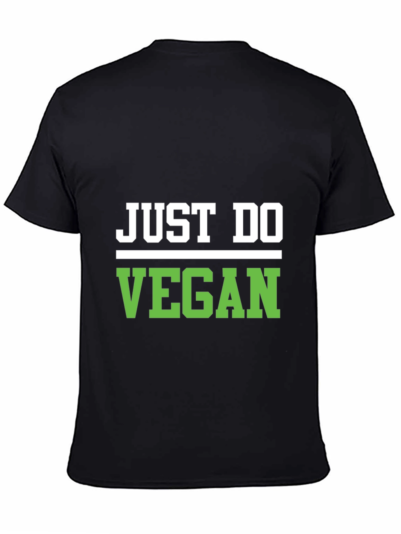 Just Do Vegan Black T-Shirt - Stylish Vegan Apparel