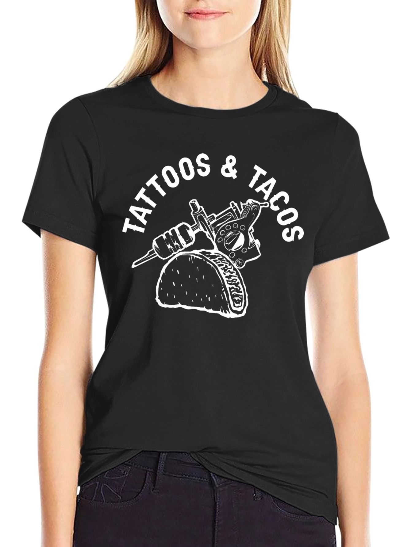 Tattoos & Tacos Black Graphic Tee