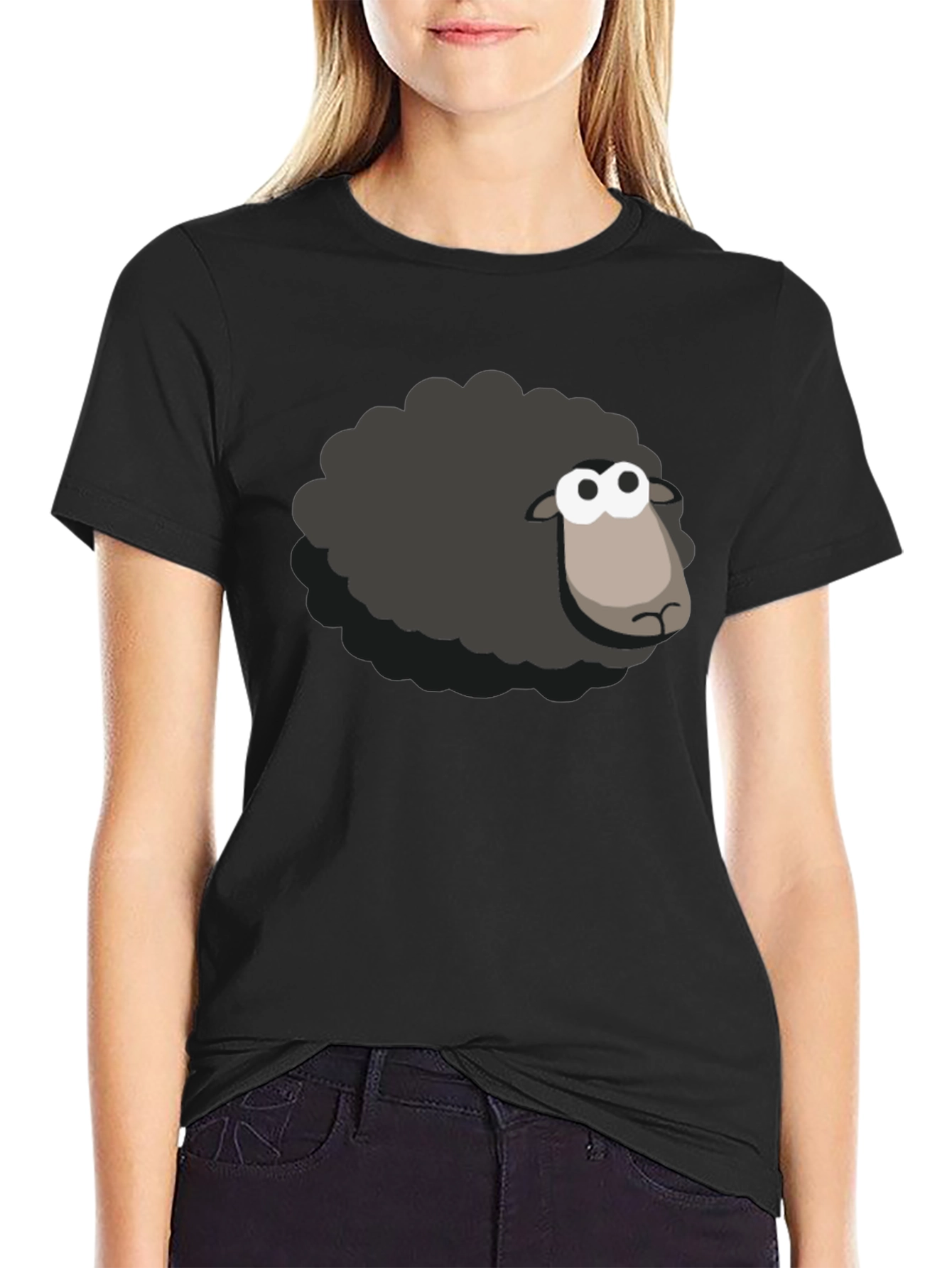 Black Sheep T-Shirt - Cartoon Style