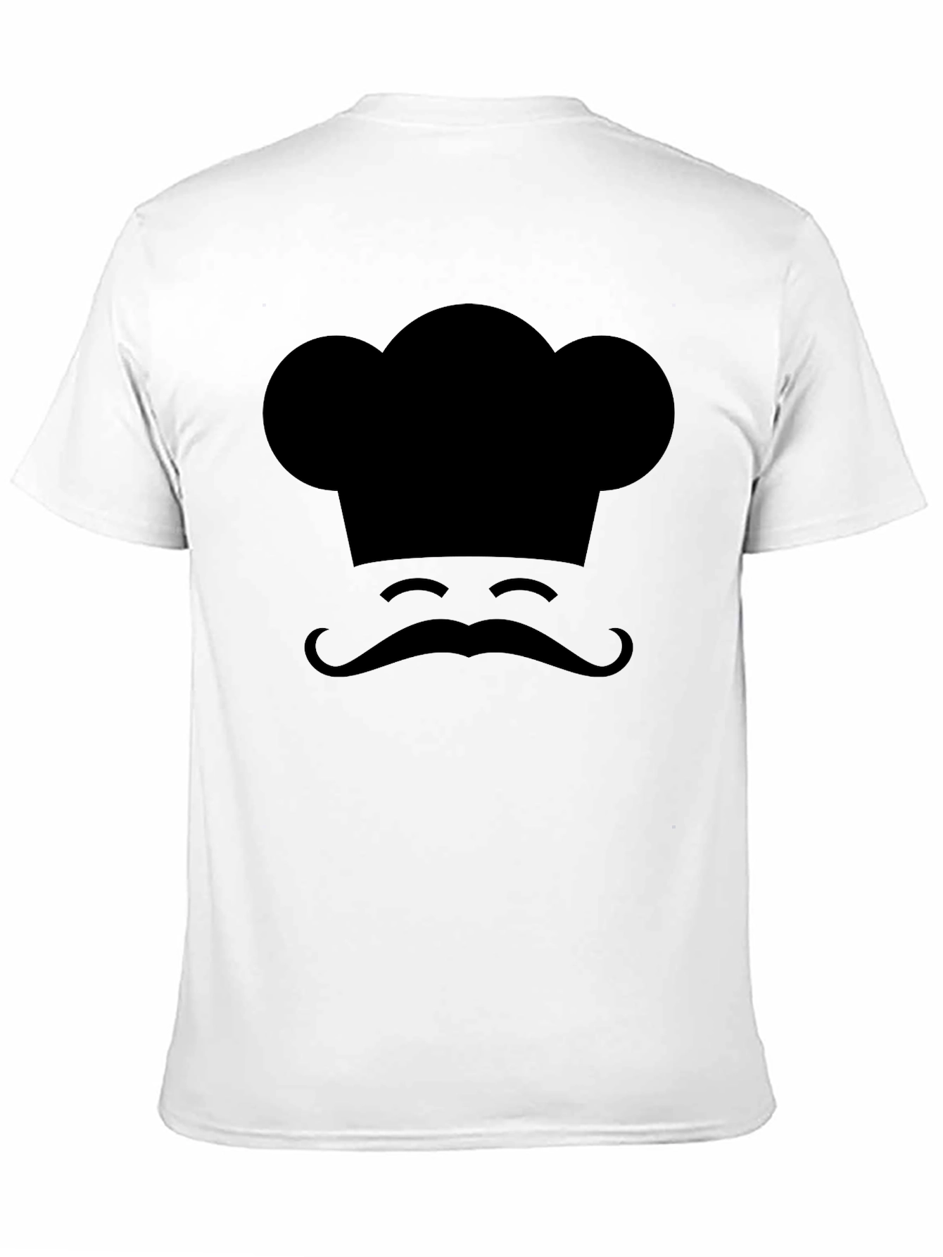 Chef Hat & Mustache Graphic Tee - Black