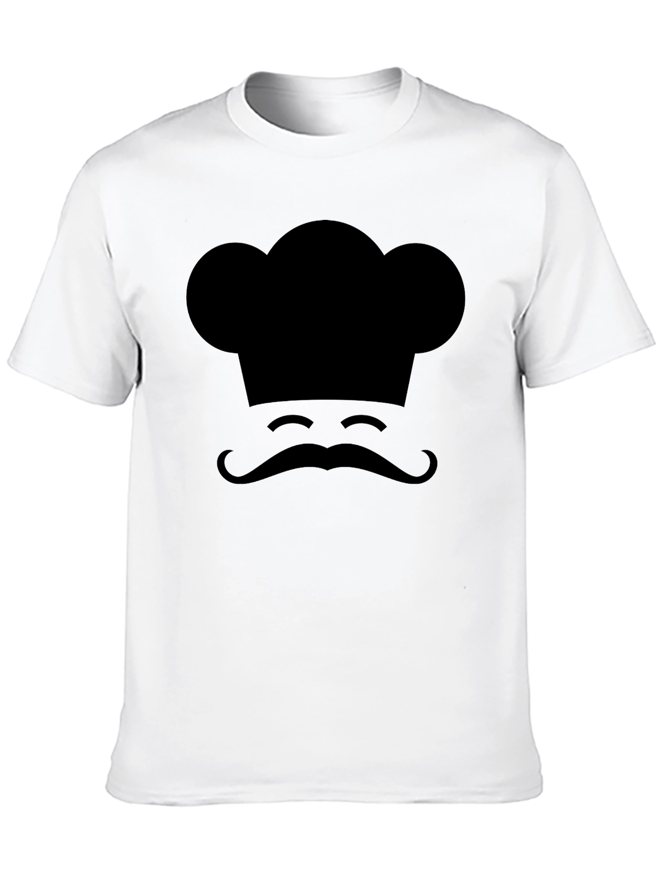 Chef Hat & Mustache Graphic Tee - Black